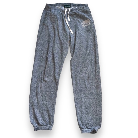 Roots athletic Canada women sweatpants classic gray cotton Cozy casual large - Picture 3 of 8